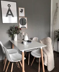 Стол для кухни фото в сером цвете