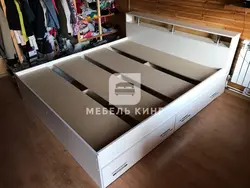 1 Спальная Кровать С Выдвижными Ящиками Фото