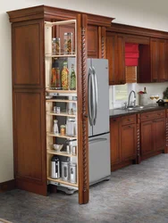 Шкафы на кухню напольные высокие фото в интерьере