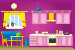 Интерьер дома спальня детская кухня