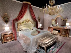 Интерьер спальни в стиле роскошь