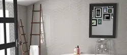 Плитка шеврон в интерьере ванной