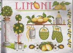 Embroidery pattern for kitchen interior