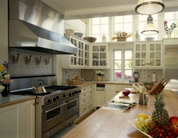 Kitchen design with grill