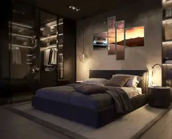 Дизайн мужской спальни 12