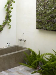 Дизайн ванной с травой