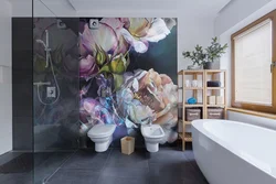 Дизайн ванной с фреской
