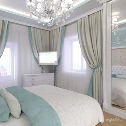 Bedroom design curtains in colors