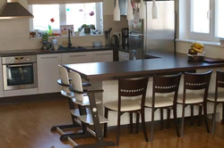 Дизайн Встроенный Стол На Кухне