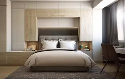 Дизайн Спальни Со Встроенным Шкафом И Кроватью