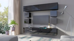 Шкаф под телевизор в гостиную в современном стиле фото