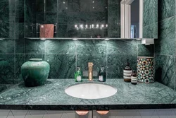 Ванная комната дизайн зеленый мрамор