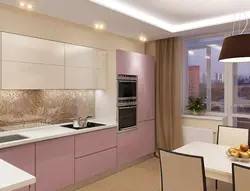Бежево Розовая Кухня Фото