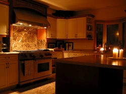 Фото кухни ночью