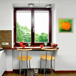 Стол Подоконник В Маленькой Кухне Фото Своими
