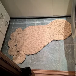 Вязаные коврики для ванной фото