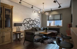 Дизайн комнаты в стиле лофт в обычной квартире