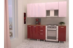 Кухня цвета гранат фото