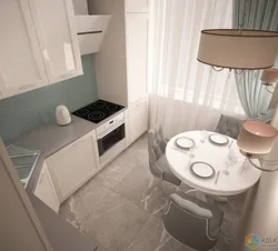 Design of a small two-room apartment with a small kitchen