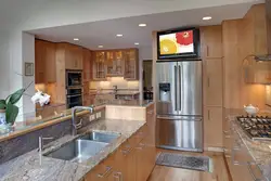 Дизайн Кухни С Холодильником И Телевизором