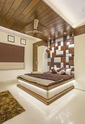 Дизайн стен и потолка в спальне