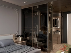Мастер спальня с гардеробной и ванной дизайн