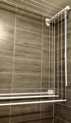 Веревки в ванной для белья фото