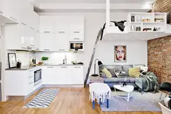 Спальное место на кухне в однокомнатной квартире фото
