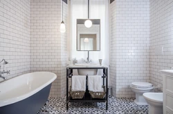 Photo of white brick bath