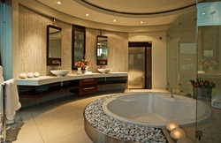 Дизайн ванной комнаты с ванной чашей