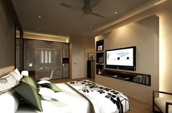 Фото спален в квартирах с телевизором