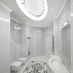 Серебристый интерьер ванной