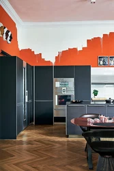 Дизайн стен и потолка на кухне