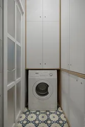 Дизайн шкафа в ванную комнату над стиральной машиной