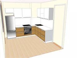 Дизайн кухни вход слева