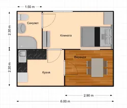 Hammom fotosurati bilan 6x6 uy