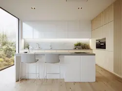Светлая кухня в стиле минимализм фото