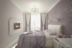 Interior of a bright bedroom 14 sq m