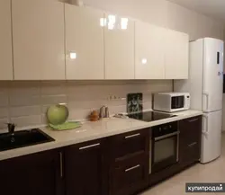 Кухня коричневый низ фото