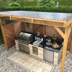Построить летнюю кухню недорого с фото