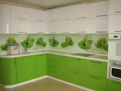 Кухни угловые салатовые фото