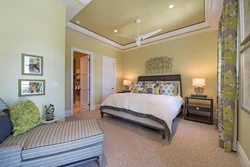 Bedroom design in olive tones