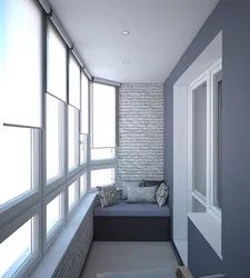 Дизайн балкона в квартире в кирпичном доме