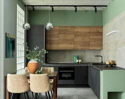 Дизайн Квартиры С Зеленой Кухней