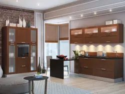 Kitchens in walnut interior center