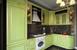 Kitchen pistachio in the interior photo