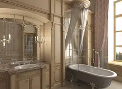 Классический интерьер ванной комнаты фото