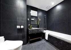 Ванна комната в черном цвете фото