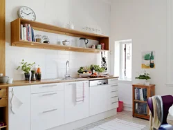 Фото кухни без навесных шкафов
