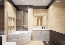 Угловая ванна дизайн ванной комнаты фото